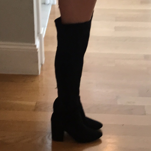 Host Pick ❤️ Cole Haan Black Suede Over the Knee Boots Size 7 - Picture 11 of 16